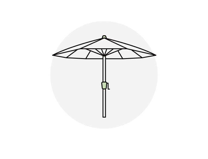 durable tilting patio umbrella BONOSUKI 10ft Patio Umbrella,Hanging Market Umbrellas w/Tilt Adjustment