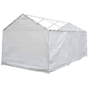 Replacement Cover for 12 x 20-Feet 8 Legs Carport Shelter with Rings, White (Frame & Top Cover Not Included)