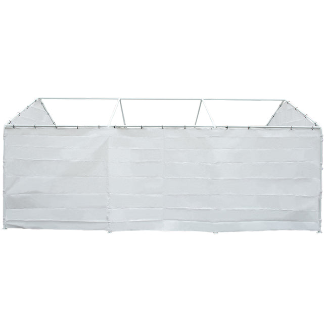 Replacement Cover for 12 x 20-Feet 8 Legs Carport Shelter with Rings, White (Frame & Top Cover Not Included)