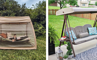 Abba Patio’s Hanging Swing Hammock with Mosquito Net