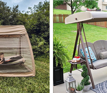 Abba Patio’s Hanging Swing Hammock with Mosquito Net