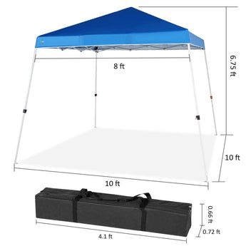 10 x 10 Easy-up Canopy with Slant Leg - Abba Patio