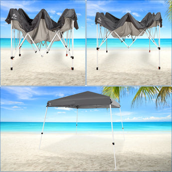 10x10 Slant-leg, Foldable Pop-up Canopy - Abba Patio
