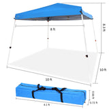 10x10 Slant-leg, Foldable Pop-up Canopy - Abba Patio
