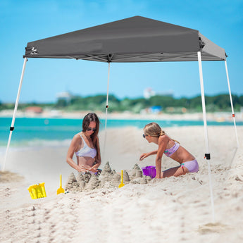 10x10 Slant-leg, Foldable Pop-up Canopy - Abba Patio