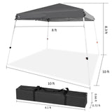 10x10 Slant-leg, Foldable Pop-up Canopy - Abba Patio