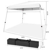 10x10 Slant-leg, Foldable Pop-up Canopy - Abba Patio