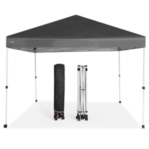 10'x10' Srtaight Leg, Pop & Easy Up Canopy with 4 Wheels - Abba Patio
