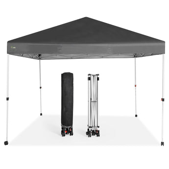 10'x10' Srtaight Leg, Pop & Easy Up Canopy with 4 Wheels - Abba Patio