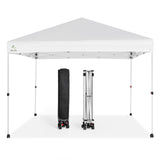 10'x10' Srtaight Leg, Pop & Easy Up Canopy with 4 Wheels - Abba Patio