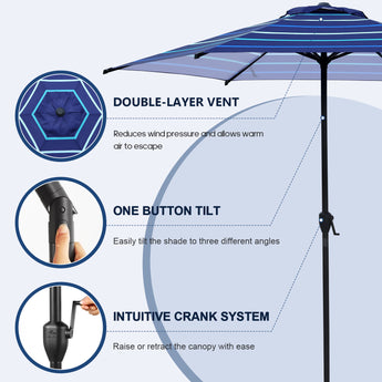 citrine patio umbrella 9 feet Lyon