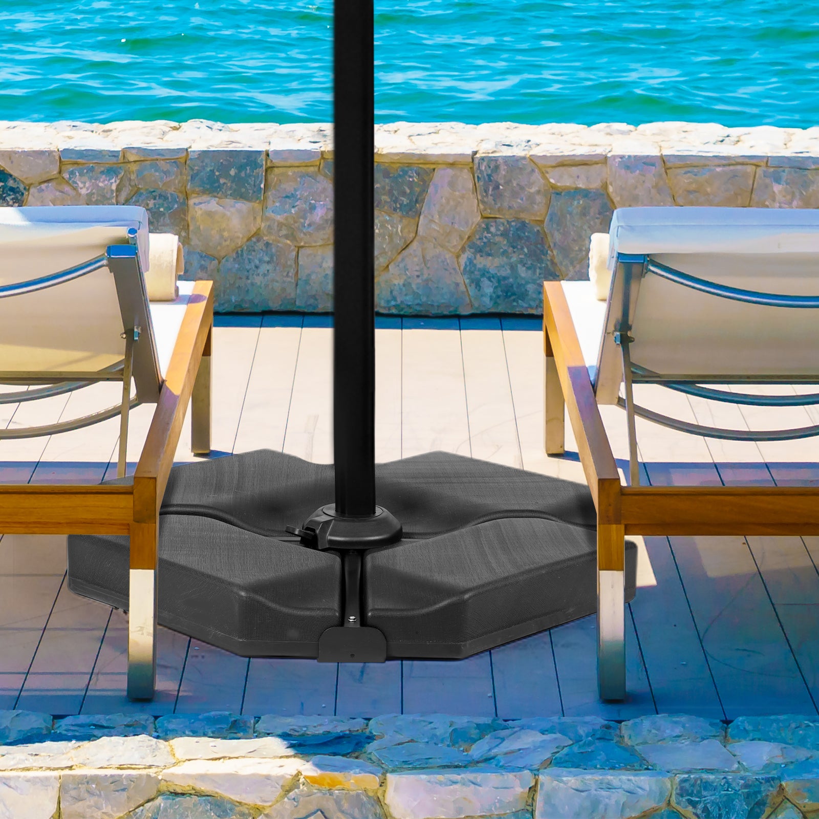 alba patio umbrella base Abba Patio Heavy Base for Cantilever Umbrella