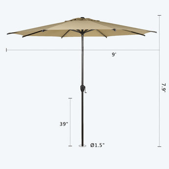 le papillon 9 ft outdoor patio umbrella grey Lyon