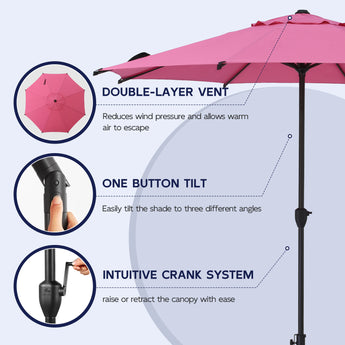 citrine patio umbrella 9 feet Lyon