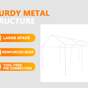 Carport | 8 Legs with PVC Windows