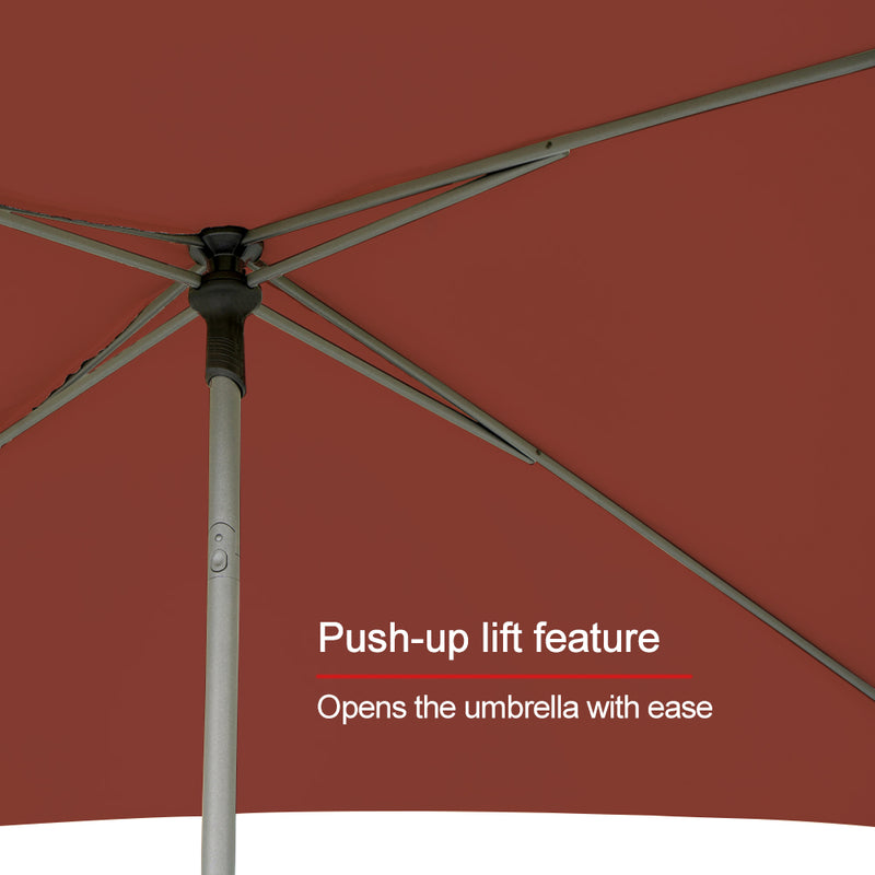 8 By 8 Ft Square Push-up Oslo Market Umbrella
