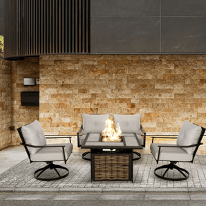 4-piece Outdoor Fire Pit Set - Abba Patio