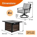 4-piece Outdoor Fire Pit Set - Abba Patio
