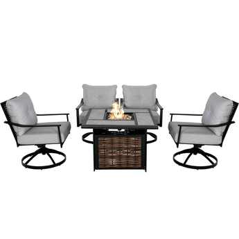 4-piece Outdoor Fire Pit Set - Abba Patio