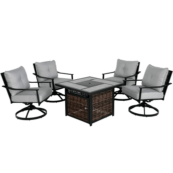 4-piece Outdoor Fire Pit Set - Abba Patio