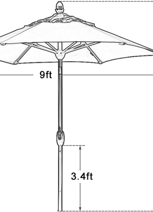 Abba Patio Apple-shaped Market Umbrella