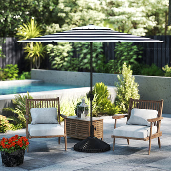 abba patio outdoor patio 9-feet aluminum market table umbrella Lyon