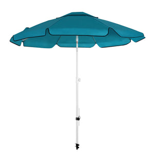 7 Feet Beach Umbrella with Sand Anchor, Push Button Tilt and Carry Bag