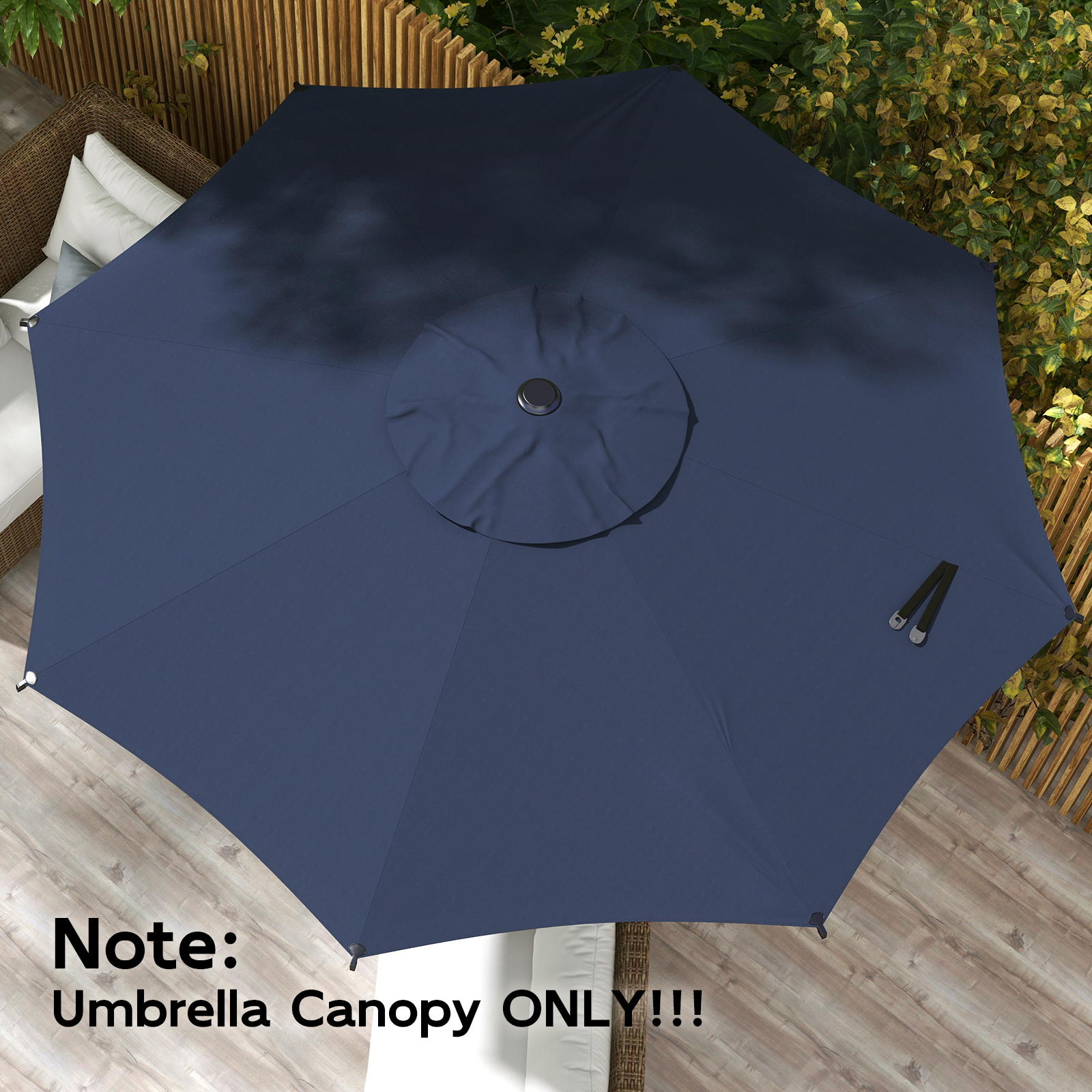 8-ribs Umbrella Canopy Replacement for Lyon 9FT Gray 8-ribs Umbrella Canopy Replacement for Lyon 9FT Gray