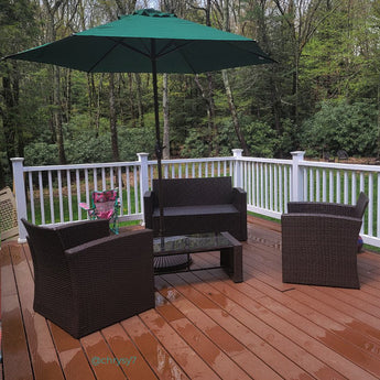 abba patio 9' crank & tilt patio umbrella Lyon 2023| 9 Feet Patio Umbrella With Push Button Tilt and Crank – Abba Patio