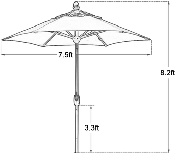 Abba Patio Apple-shaped Market Umbrella - Abba Patio