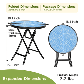 Abba Patio Foldable Side Table for Any Space - Abba Patio