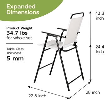 Abba Patio Outdoor 3-Piece Bistro Set - Abba Patio