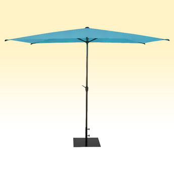 half patio umbrella turquoise teal Lyon Classic