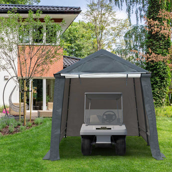 canopy carport in the backyard