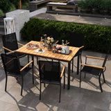 Bundle | Dining Table & Vienna Cantilever Umbrella with Base - Abba Patio