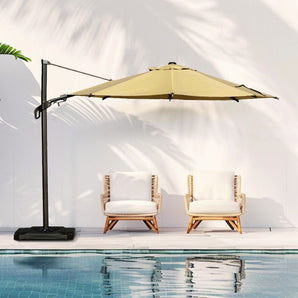 Bundle | Vienna Cantilever Umbrella with Compact Base - Abba Patio