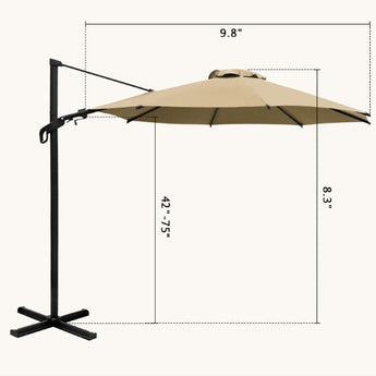 Bundle|Vienna 10ft & Outdoor Dining Set - Abba Patio