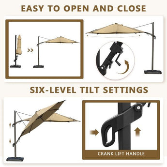 Bundle|Vienna 10ft & Outdoor Dining Set - Abba Patio