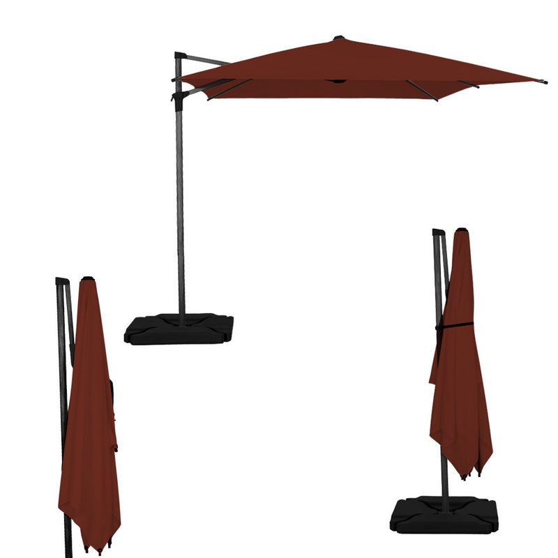Sorara 10 Feet Offset Cantilever Umbrella with 6 Ribs