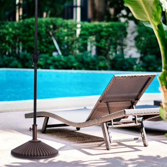 abba patio outdoor market umbrella Lyon coated steel frame The patented steel ribs design extends the life of the umbrella Fade Lyon | 11ft Market Patio