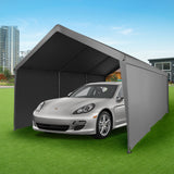 grey carport with all close