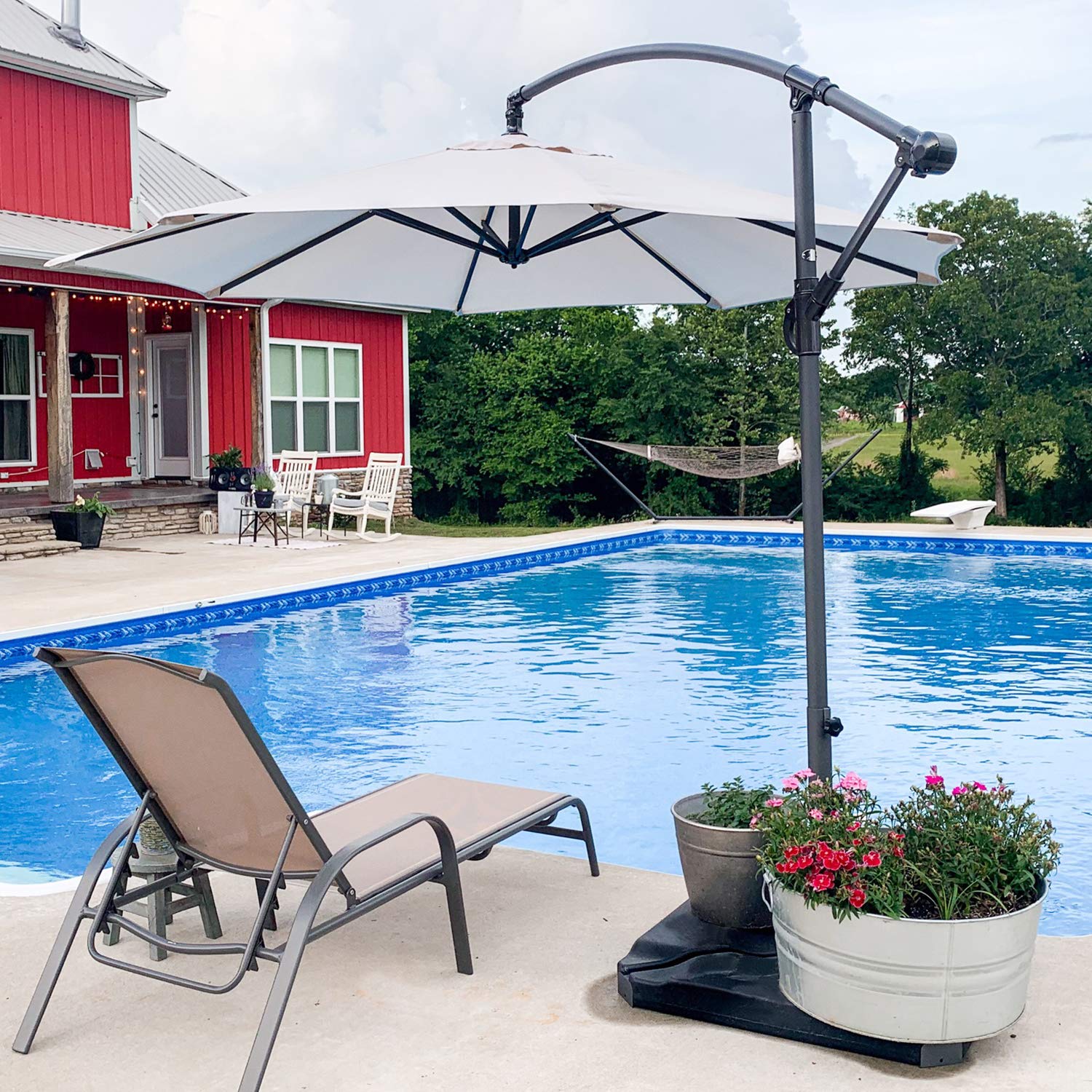abba patio heavy duty cantilever umbrella Abba Patio Compact Base for Cantilever Umbrella