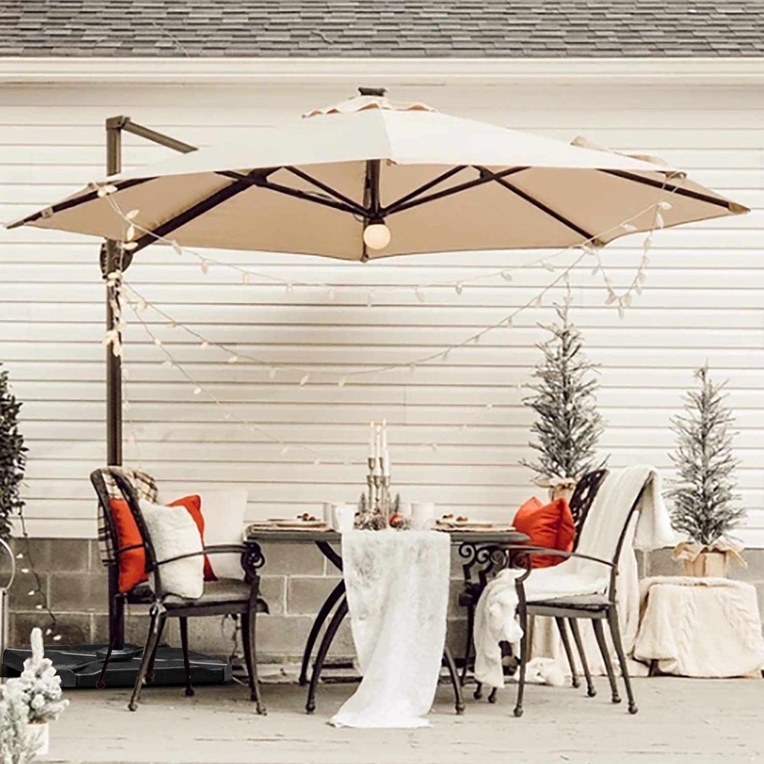 abba patio umbrella with lights Abba Patio Compact Base for Cantilever Umbrella