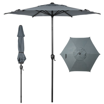7-ft w x 10.5-ft l patio umbrella Lyon