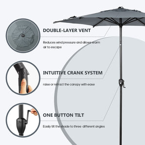 Lyon 2024 | 7.5ft Market Patio Umbrella