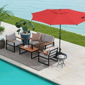 Lyon 7.5FT Umbrella & Flower Base - Abba Patio
