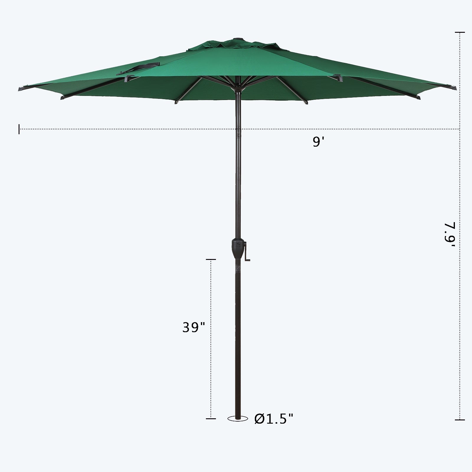 Lyon | 9ft Market Umbrella - Abba Patio