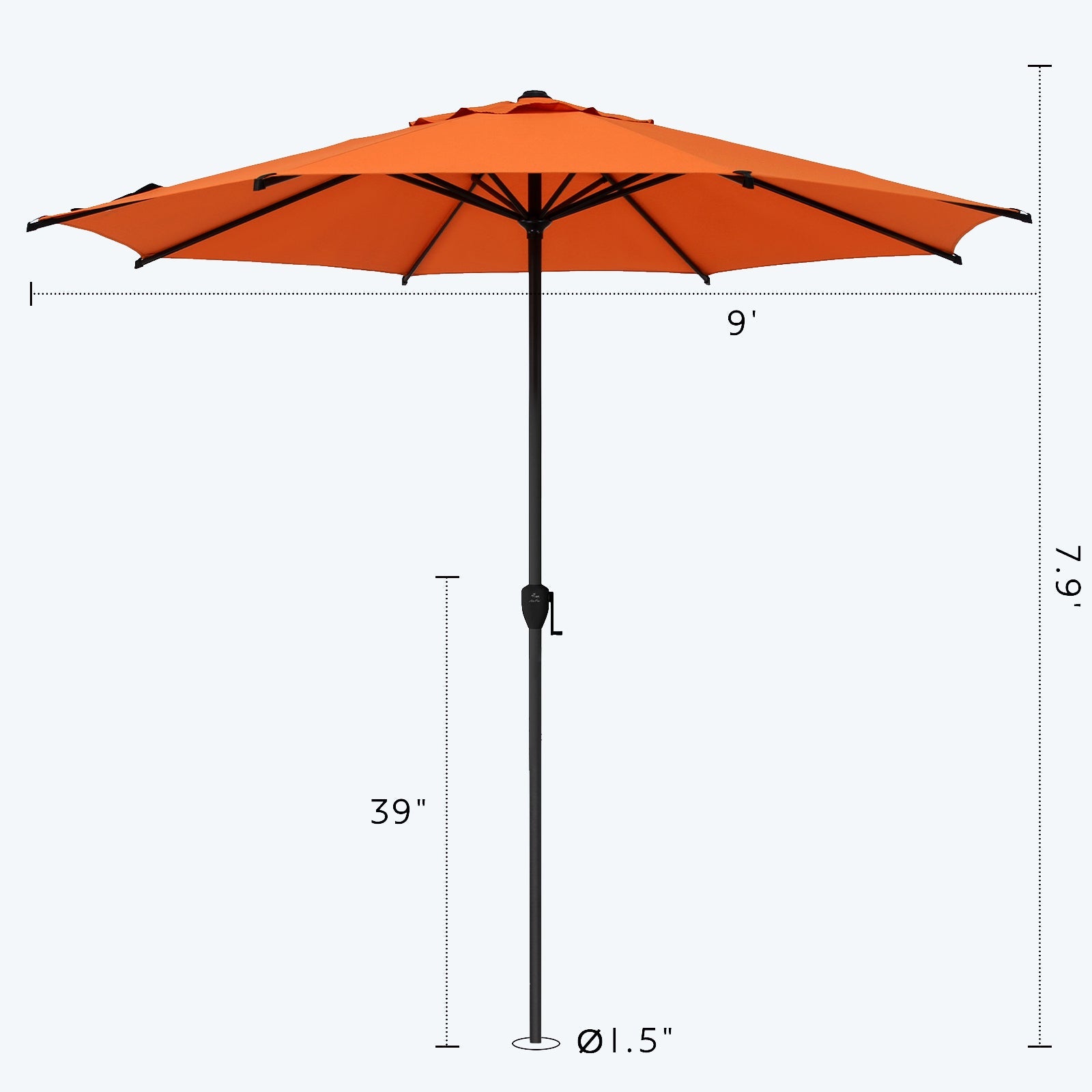 Lyon | 9ft Market Umbrella - Abba Patio