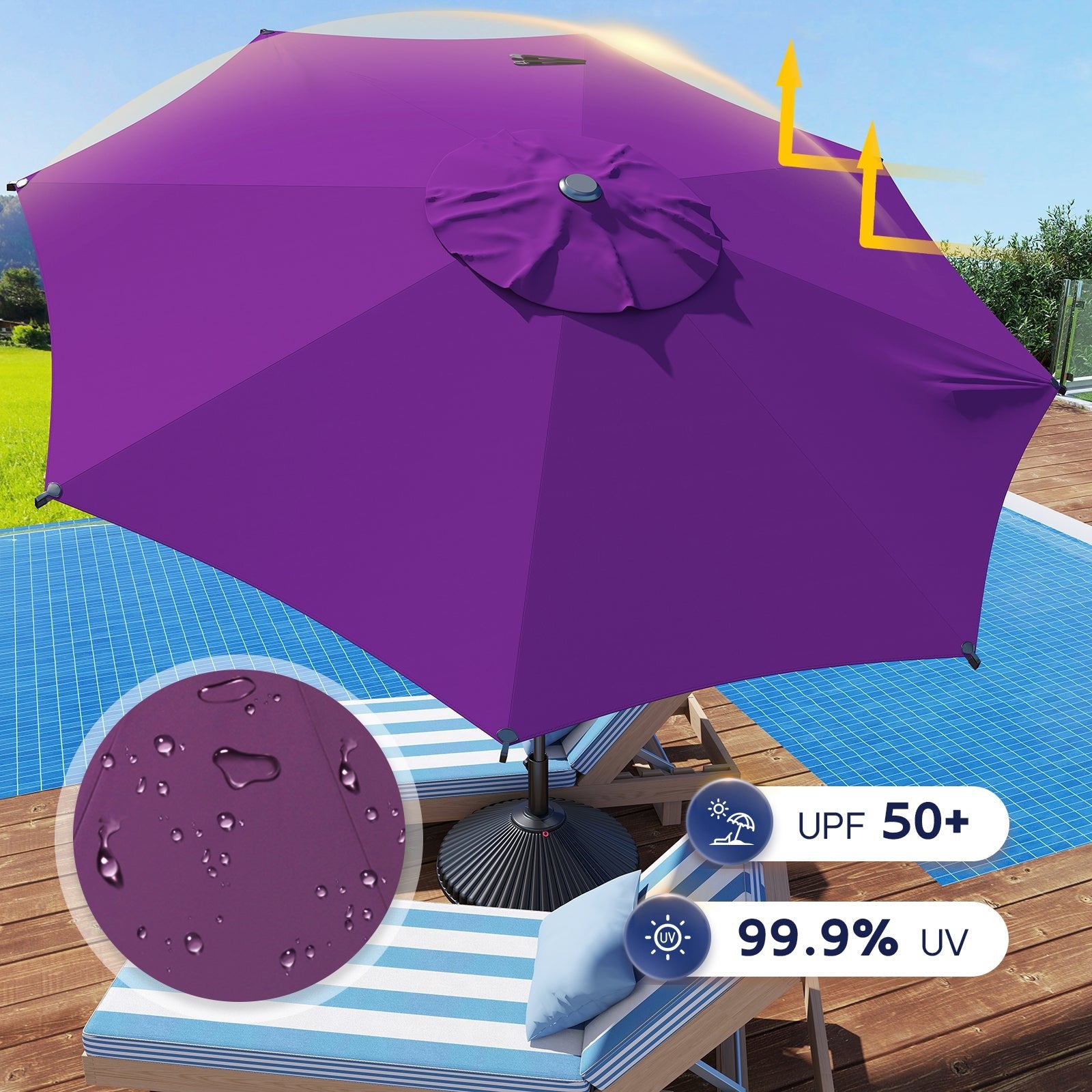 Lyon | 9ft Market Umbrella - Abba Patio