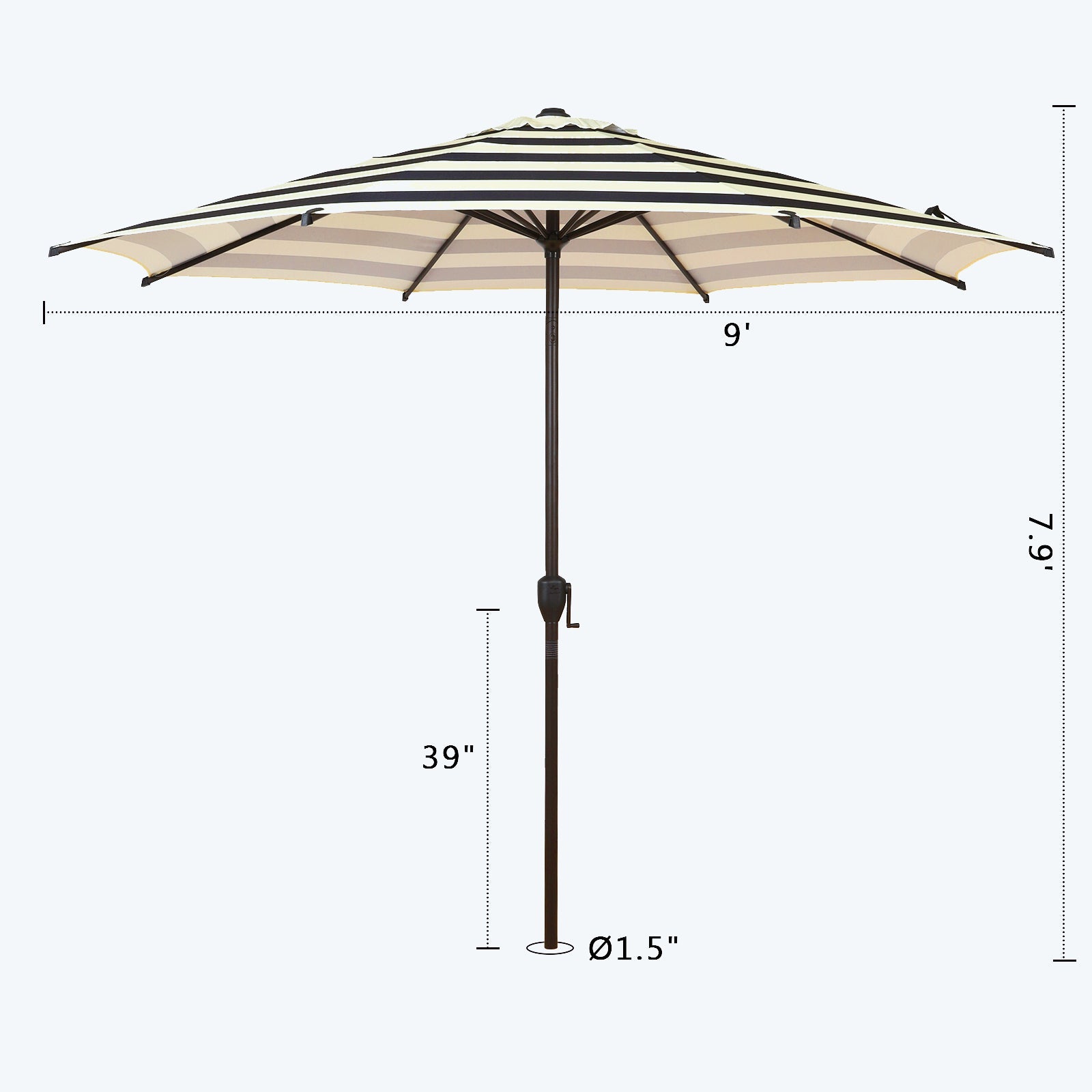 Lyon | 9ft Market Umbrella - Abba Patio